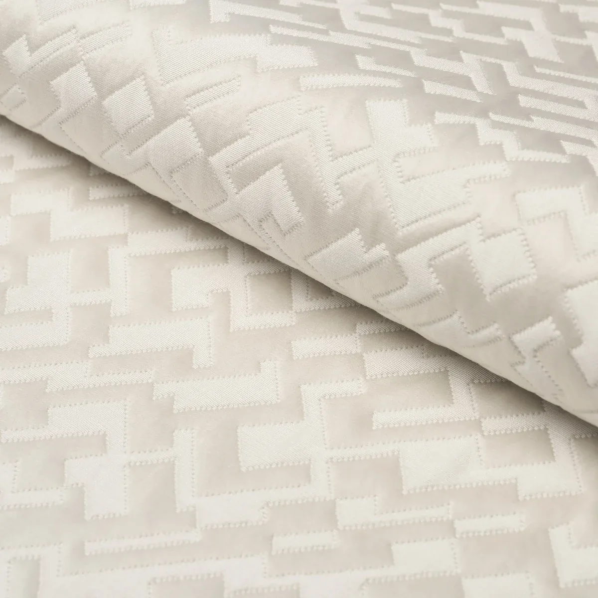 SALON MATELASSÉ SATIN fabric PEARL color by Schumacher