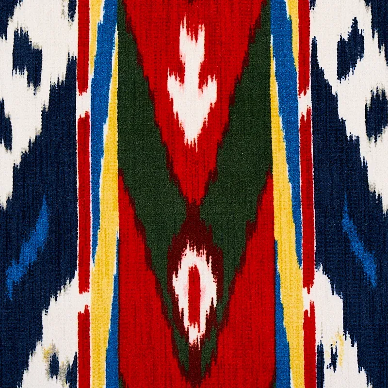 SAMAR IKAT VELVET Fabric – BLUE | Schumacher | Wallpaper Twi SAMAR IKAT VELVET fabric BLUE color by Schumacher