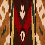 SAMAR IKAT VELVET fabric GOLD color by Schumacher