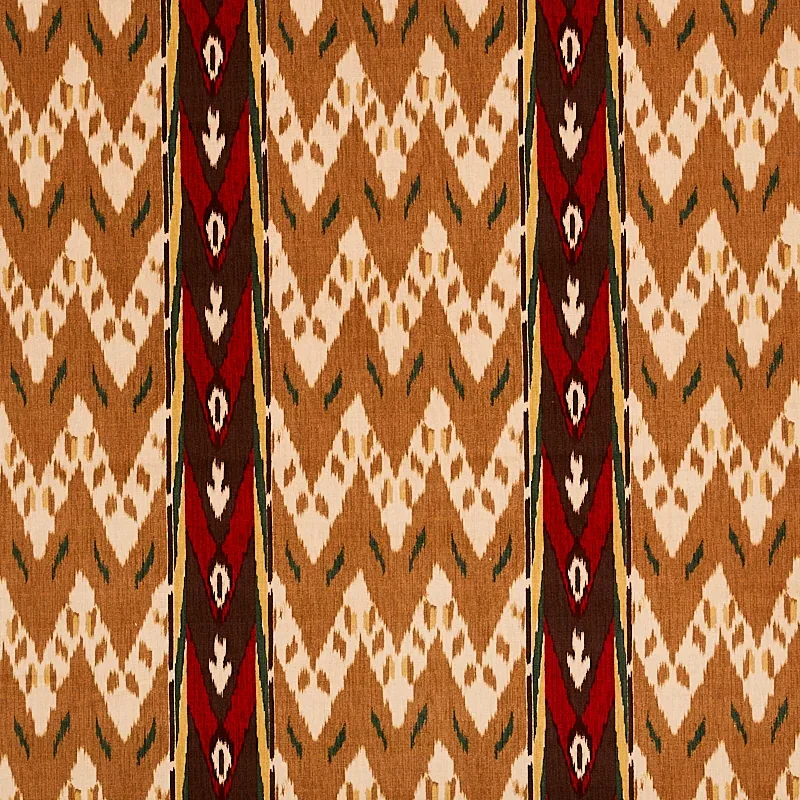 SAMAR IKAT VELVET fabric GOLD color by Schumacher