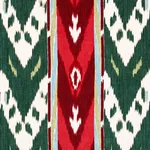 SAMAR IKAT VELVET fabric GREEN color by Schumacher