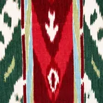 SAMAR IKAT VELVET fabric GREEN color by Schumacher