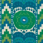 SAMARKAND IKAT II Fabric – EMERALD | Schumacher | Wallpaper SAMARKAND IKAT II fabric EMERALD color by Schumacher