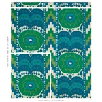 SAMARKAND IKAT II Fabric – EMERALD | Schumacher | Wallpaper SAMARKAND IKAT II fabric EMERALD color by Schumacher