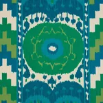 SAMARKAND IKAT II Fabric – EMERALD | Schumacher | Wallpaper SAMARKAND IKAT II fabric EMERALD color by Schumacher