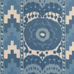 SAMARKAND IKAT II fabric PORCELAIN color by Schumacher