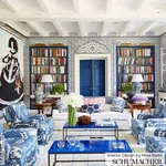 SAMARKAND IKAT II fabric PORCELAIN color by Schumacher