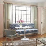 SAMARKAND IKAT II fabric PORCELAIN color by Schumacher