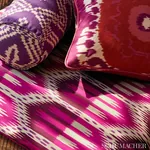 SAMARKAND IKAT II Fabric – RUBY | Schumacher | Wallpaper Twi SAMARKAND IKAT II fabric RUBY color by Schumacher