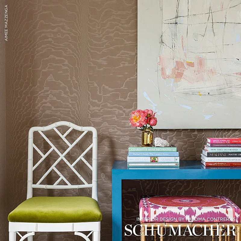 SAMARKAND IKAT II Fabric – RUBY | Schumacher | Wallpaper Twi SAMARKAND IKAT II fabric RUBY color by Schumacher