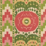SAMARKAND IKAT II Fabric – WATERMELON | Schumacher | Wallpap SAMARKAND IKAT II fabric WATERMELON color by Schumacher