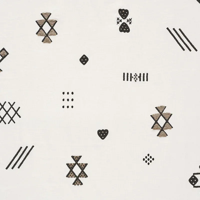 SAMSUN EMBROIDERY fabric CARBON color by Schumacher