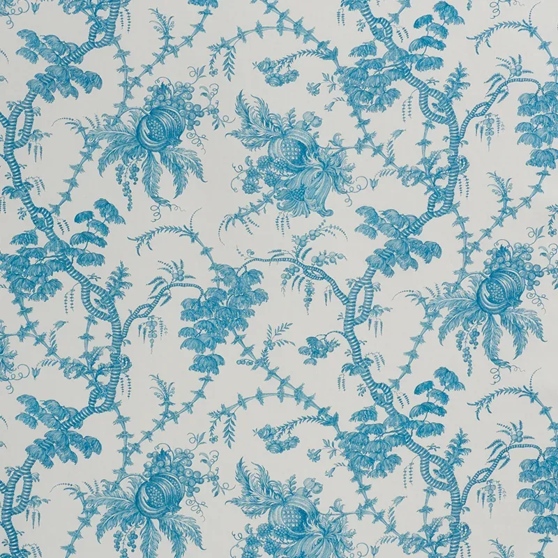 SAN CRISTOBAL TOILE fabric PEACOCK color by Schumacher