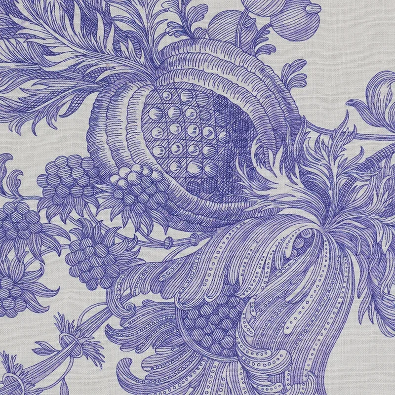 SAN CRISTOBAL TOILE fabric PURPLE color by Schumacher