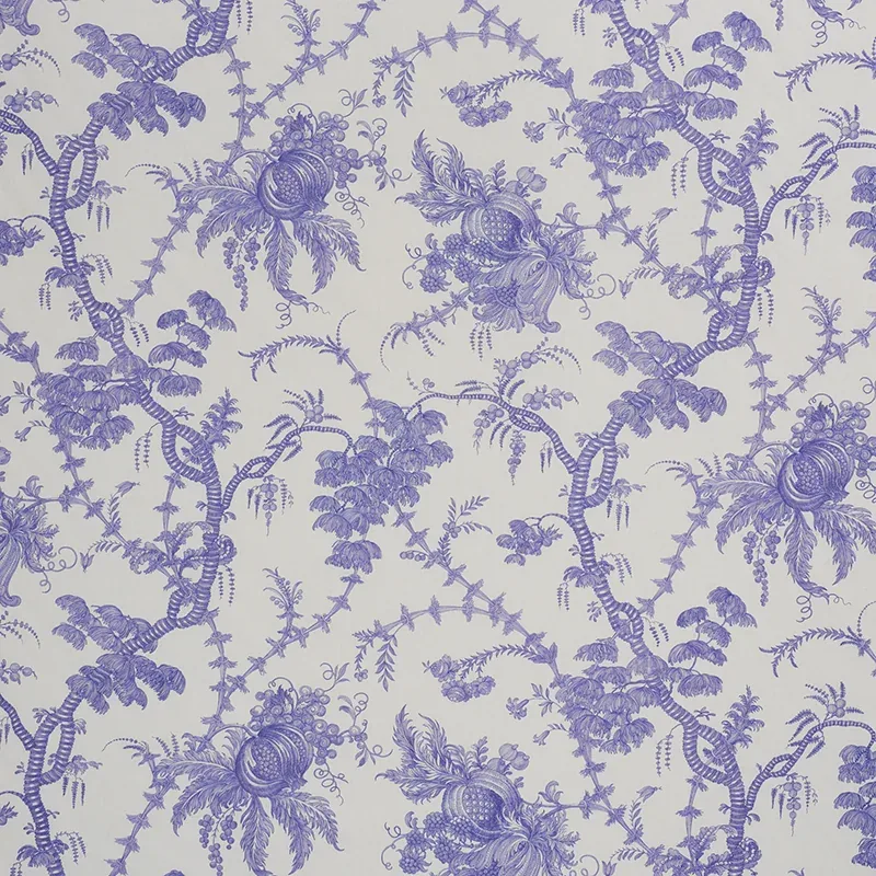 SAN CRISTOBAL TOILE fabric PURPLE color by Schumacher
