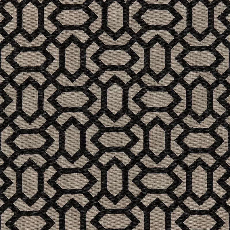 SAN REMO FRET fabric JET color by Schumacher