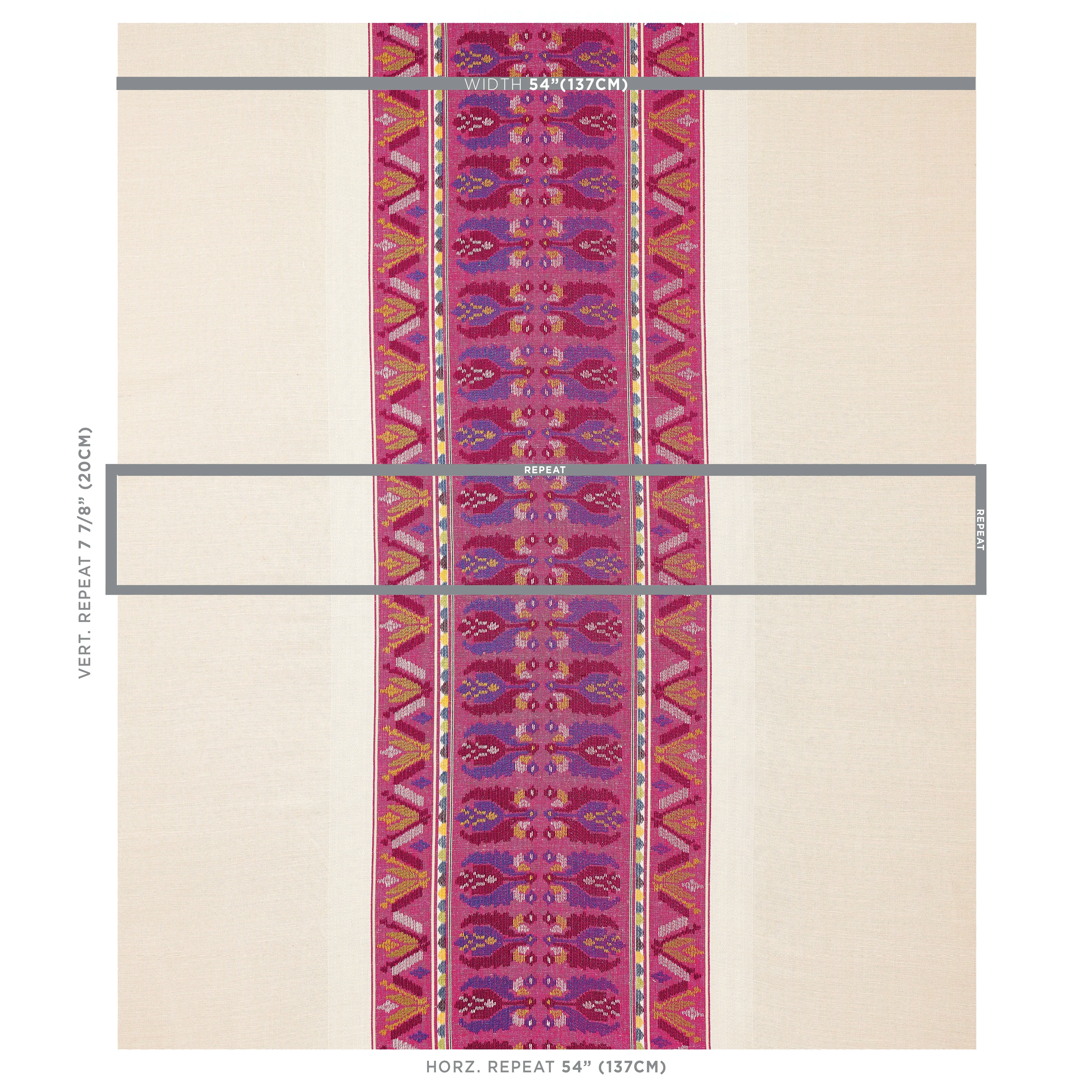 SANDOR STRIPE EMBROIDERY Fabric – MAGENTA | Schumacher | Wal SANDOR STRIPE EMBROIDERY fabric MAGENTA color by Schumacher