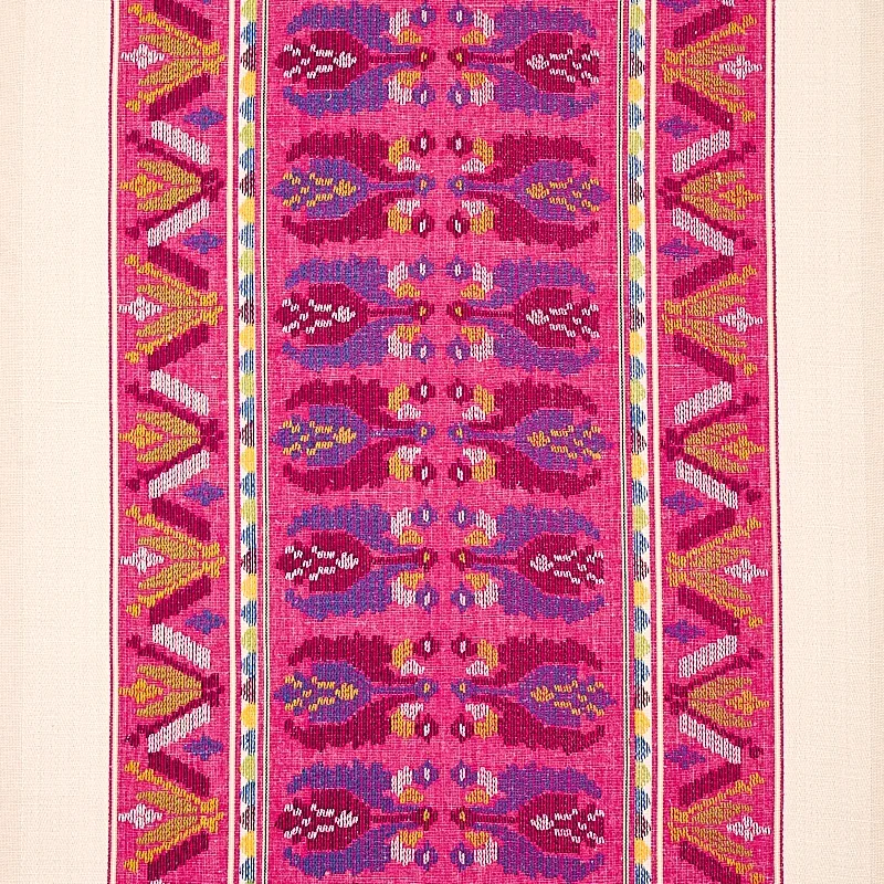 SANDOR STRIPE EMBROIDERY Fabric – MAGENTA | Schumacher | Wal SANDOR STRIPE EMBROIDERY fabric MAGENTA color by Schumacher