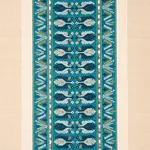 SANDOR STRIPE EMBROIDERY Fabric – PEACOCK | Schumacher | Wal SANDOR STRIPE EMBROIDERY fabric PEACOCK color by Schumacher