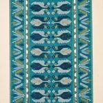 SANDOR STRIPE EMBROIDERY Fabric – PEACOCK | Schumacher | Wal SANDOR STRIPE EMBROIDERY fabric PEACOCK color by Schumacher