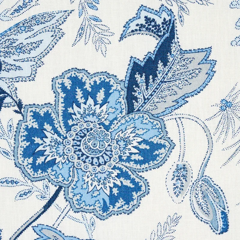 SANDOWAY VINE fabric DELFT color by Schumacher