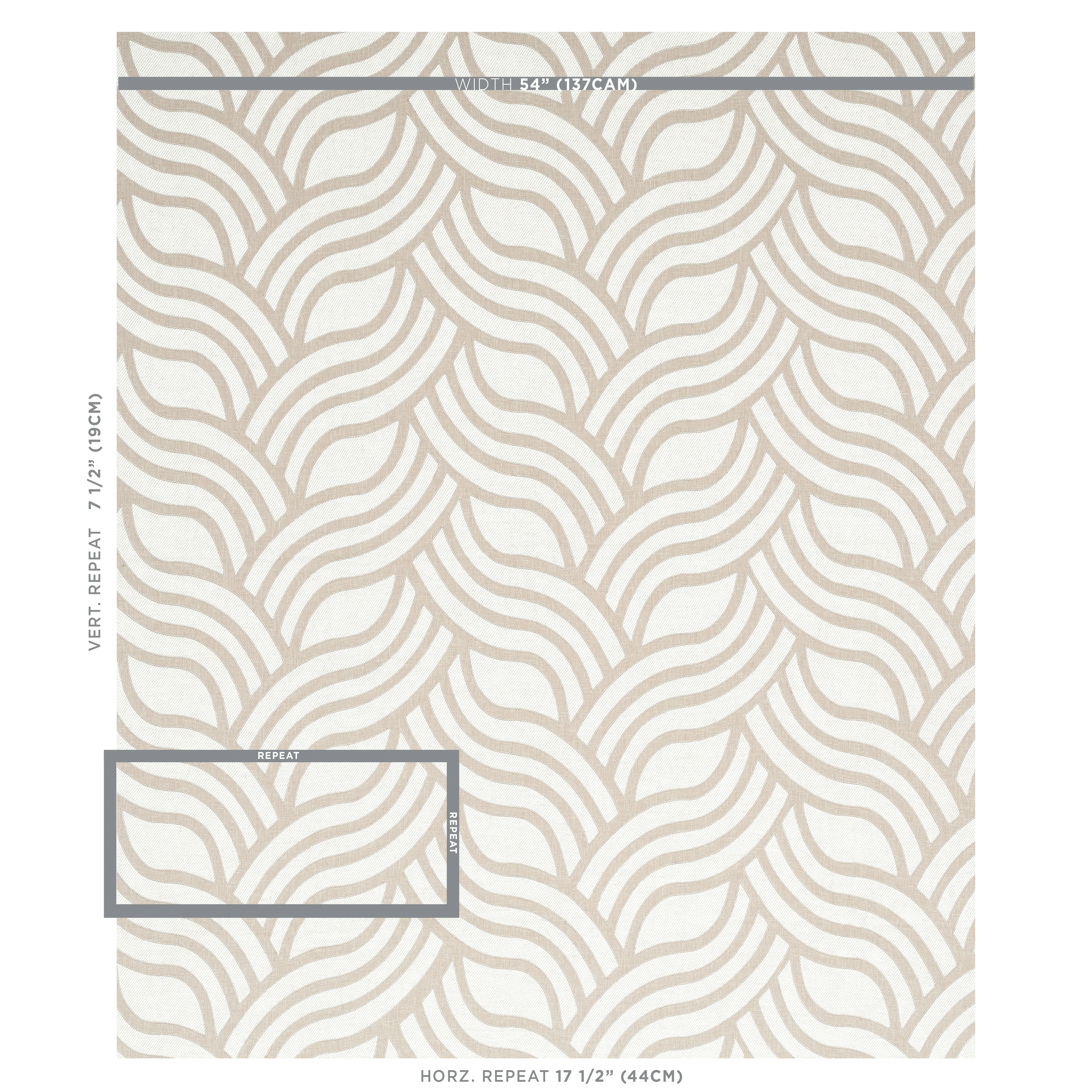 SANGOMAR APPLIQUÉ Fabric – BROWN | Schumacher | Wallpaper Tw SANGOMAR APPLIQUÉ fabric BROWN color by Schumacher
