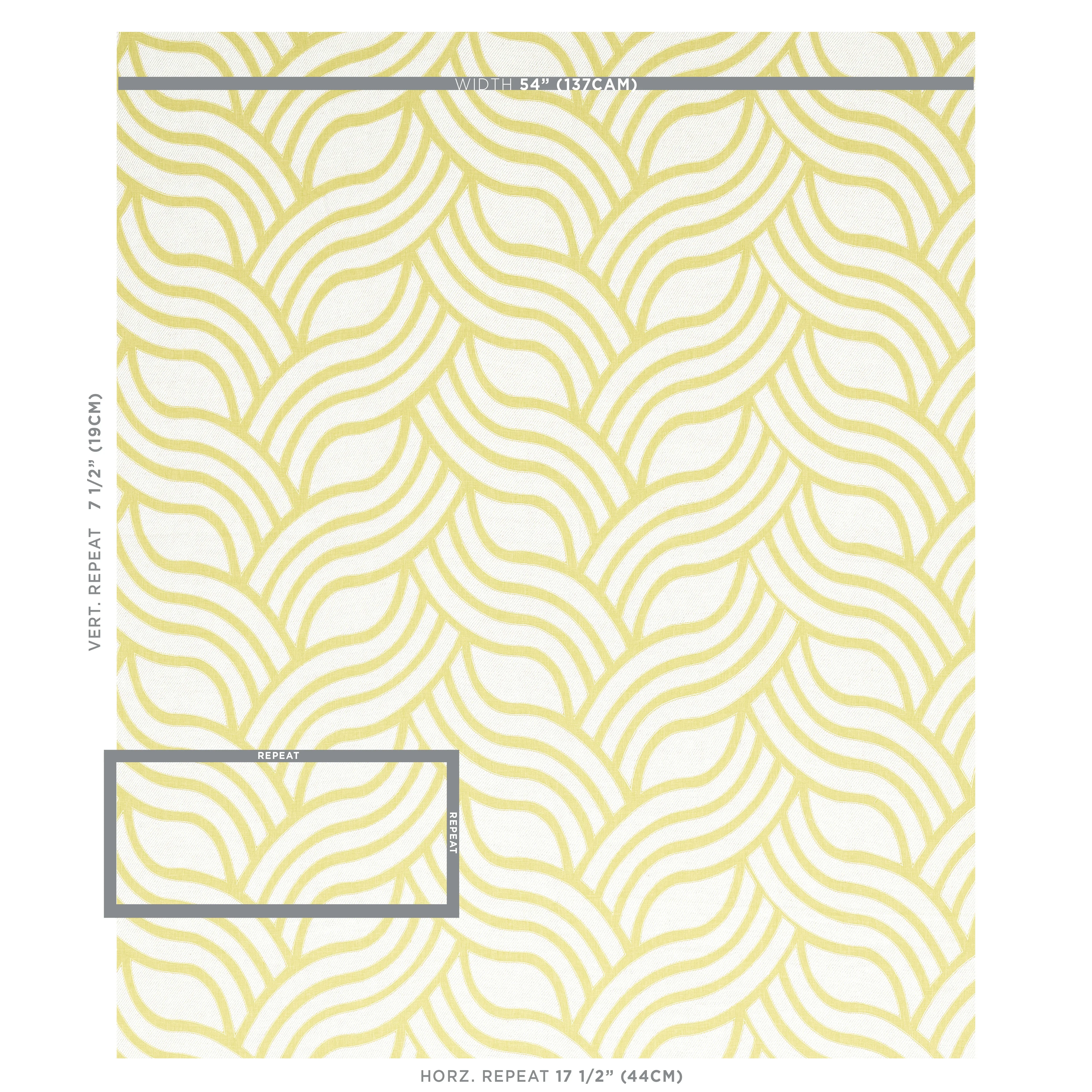SANGOMAR APPLIQUÉ fabric CITRON color by Schumacher