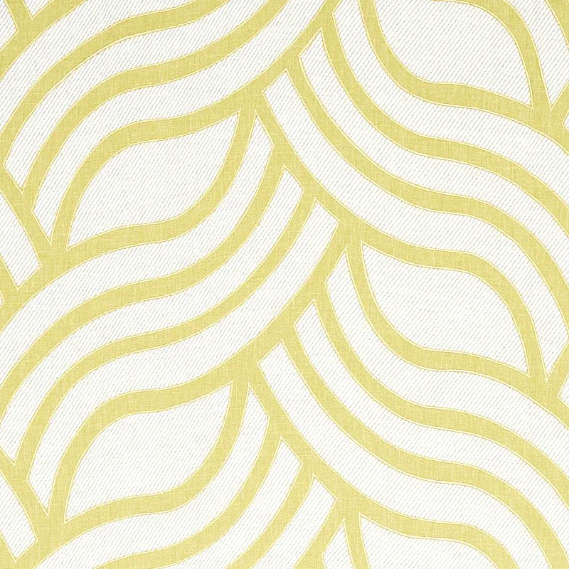 SANGOMAR APPLIQUÉ fabric CITRON color by Schumacher