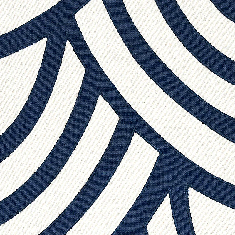 SANGOMAR APPLIQUÉ Fabric – NAVY | Schumacher | Wallpaper Twi SANGOMAR APPLIQUÉ fabric NAVY color by Schumacher