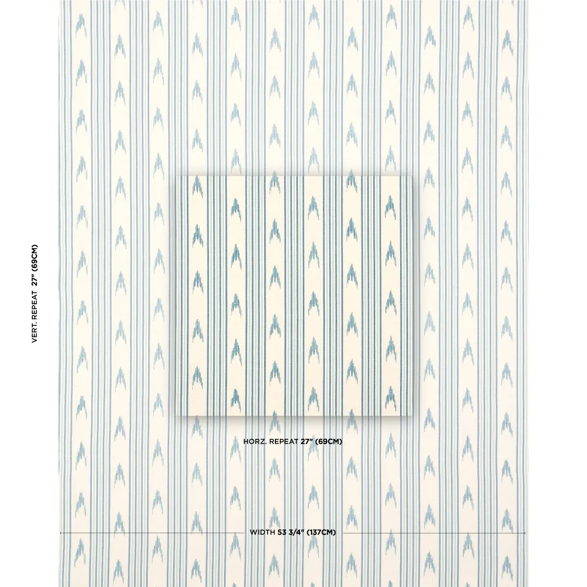 SANTA BARBARA IKAT Fabric – CHINA BLUE | Schumacher | Wallpa SANTA BARBARA IKAT fabric CHINA BLUE color by Schumacher