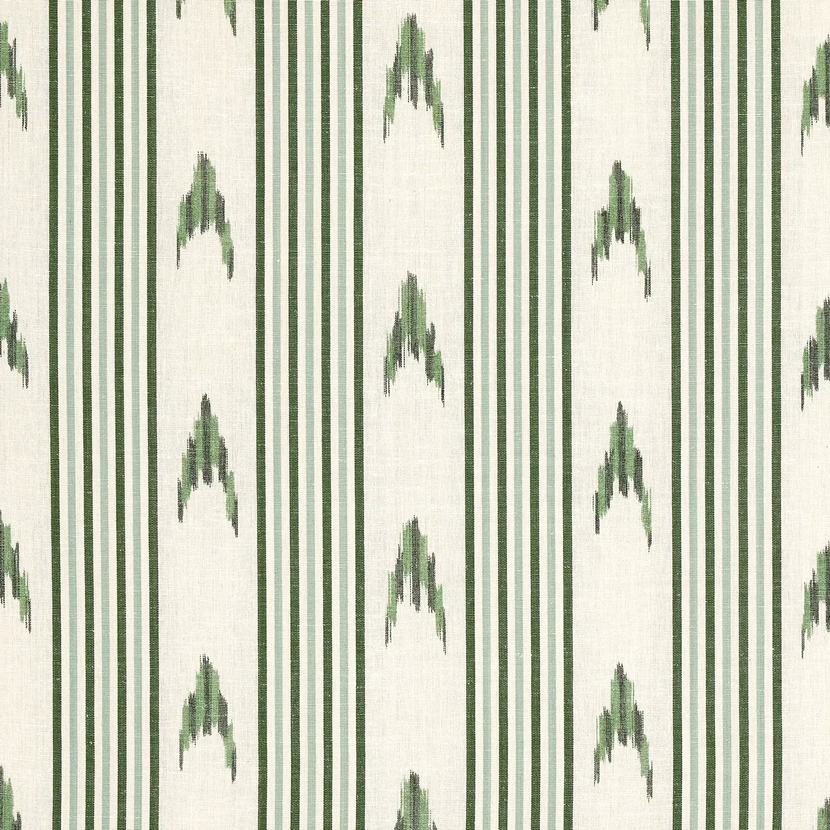 SANTA BARBARA IKAT fabric LEAF GREEN color by Schumacher