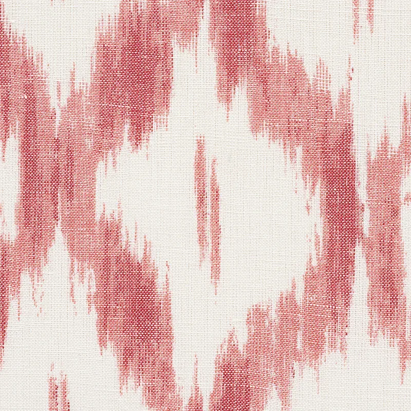 SANTA MONICA IKAT fabric FADED RED color by Schumacher