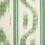 SANTA MONICA IKAT Fabric – LEAF GREEN | Schumacher | Wallpap SANTA MONICA IKAT fabric LEAF GREEN color by Schumacher
