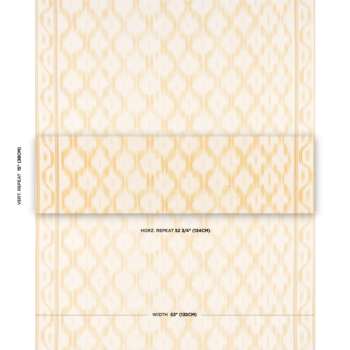 SANTA MONICA IKAT Fabric – YELLOW | Schumacher | Wallpaper T SANTA MONICA IKAT fabric YELLOW color by Schumacher
