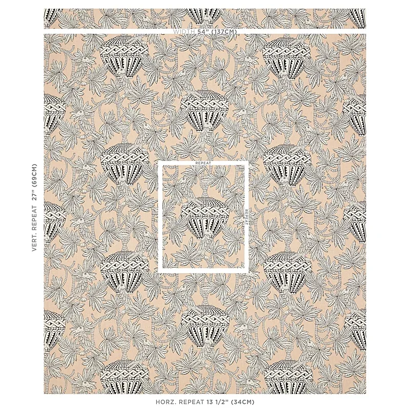 SANTAREM Fabric – NEUTRAL | Schumacher | Wallpaper Twins SANTAREM fabric NEUTRAL color by Schumacher
