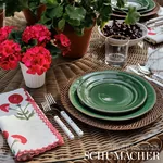 Saranda Flower Embroidery Fabric – CARDINAL | Schumacher | W Saranda Flower Embroidery fabric CARDINAL color by Schumacher