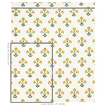Saranda Flower Embroidery fabric MARIGOLD color by Schumacher