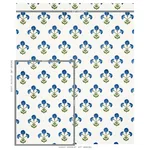 Saranda Flower Embroidery fabric ROYAL color by Schumacher