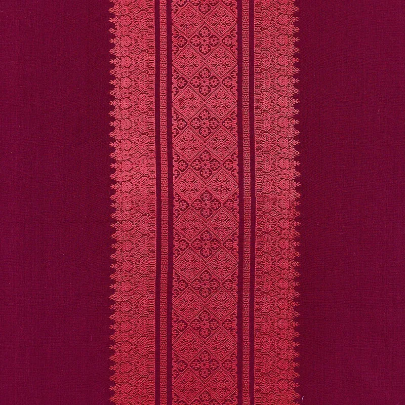 Saree Stripe fabric MULBERRY color by Schumacher