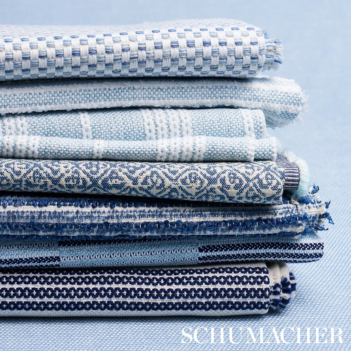 SARONG WEAVE INDOOR/OUTDOOR Fabric – INDIGO | Schumacher | W SARONG WEAVE INDOOR/OUTDOOR fabric INDIGO color by Schumacher