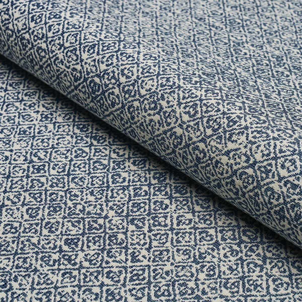 SARONG WEAVE INDOOR/OUTDOOR fabric INDIGO color by Schumacher