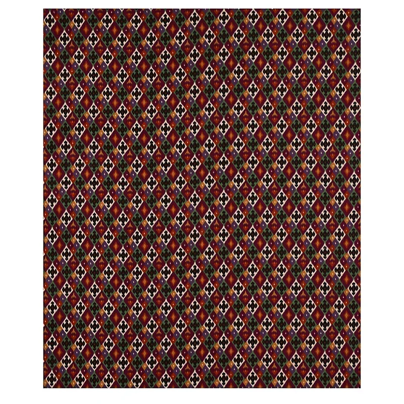 SASHA DIAMOND IKAT Fabric – JADE AND PLUM | Schumacher | Wal SASHA DIAMOND IKAT fabric JADE AND PLUM color by Schumacher