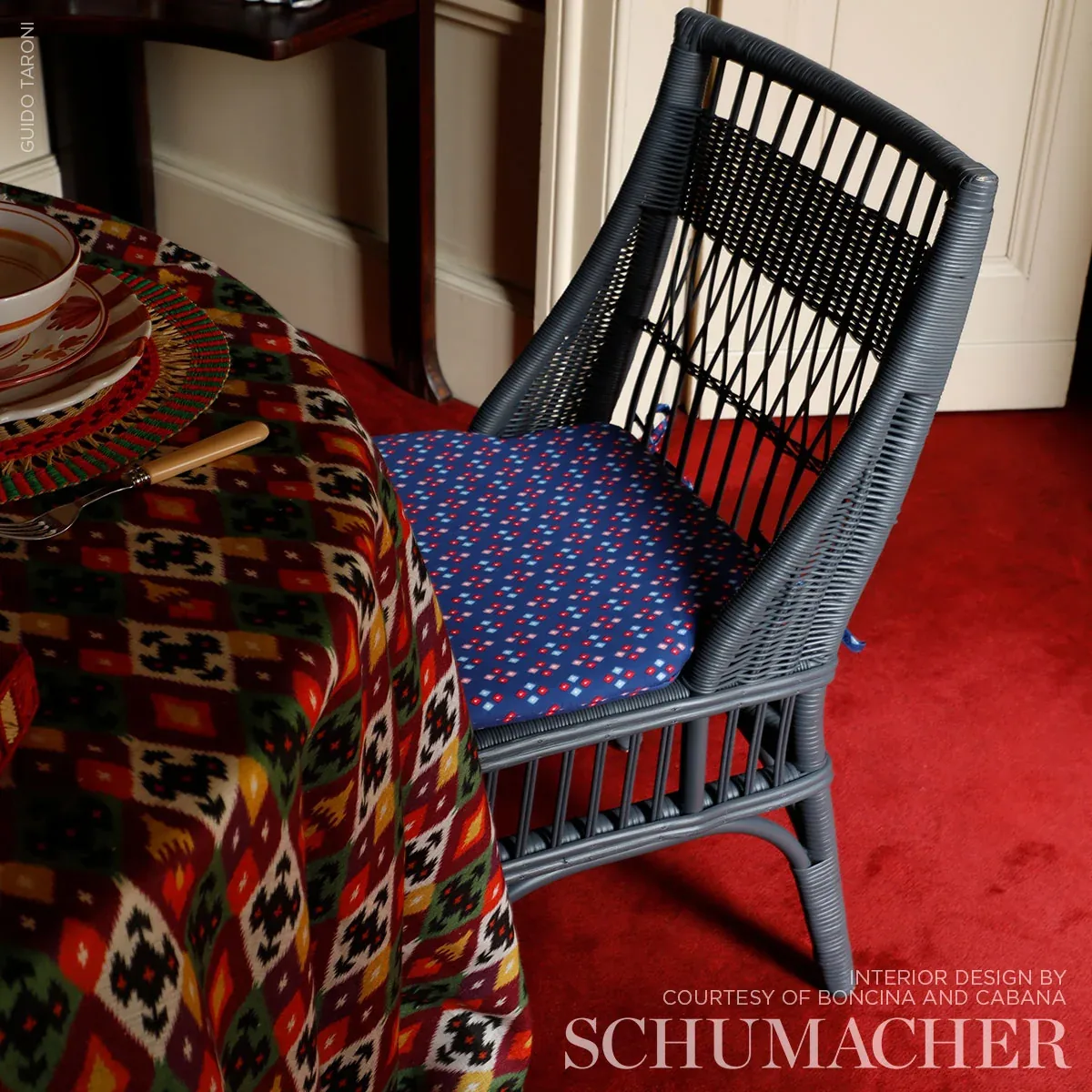 SASHA DIAMOND IKAT Fabric – JADE AND PLUM | Schumacher | Wal SASHA DIAMOND IKAT fabric JADE AND PLUM color by Schumacher