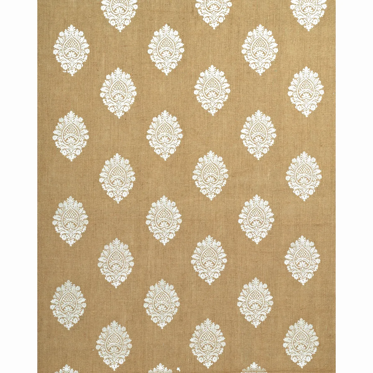 SAVANNA JUTE EMBROIDERED SHEER fabric JUTE color by Schumacher