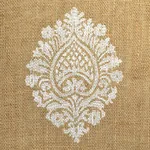 SAVANNA JUTE EMBROIDERED SHEER fabric JUTE color by Schumacher