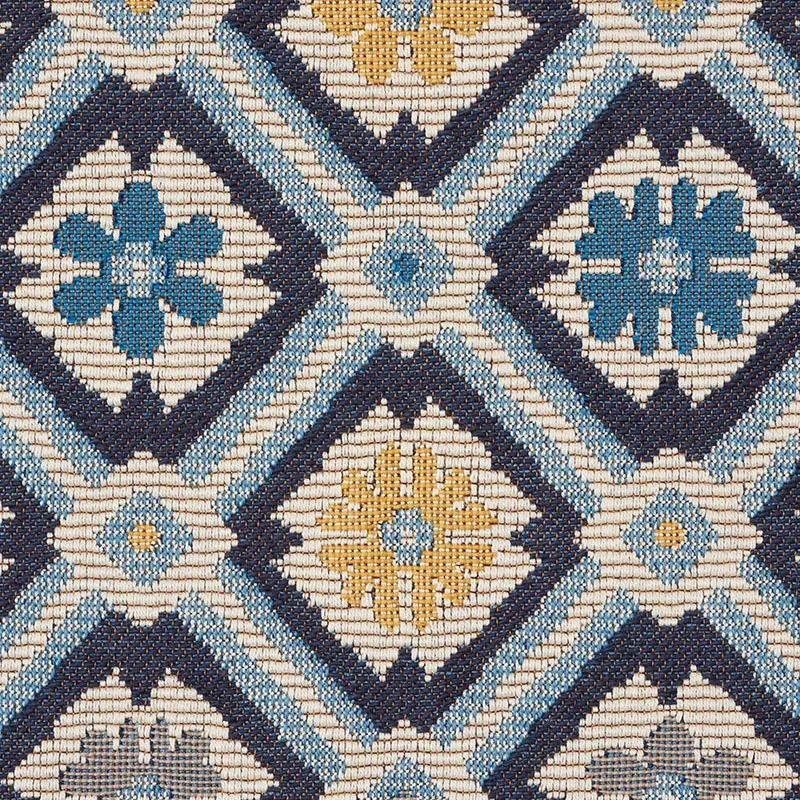 SAVONNERIE TAPESTRY Fabric – BLUE | Schumacher | Wallpaper T SAVONNERIE TAPESTRY fabric BLUE color by Schumacher