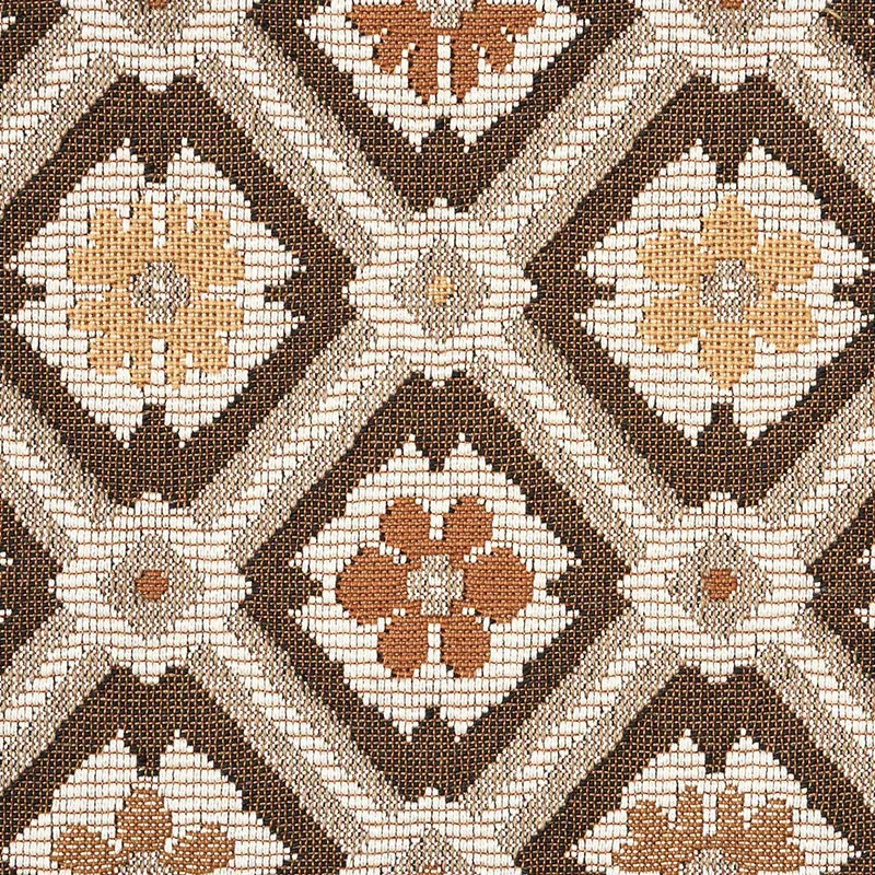 SAVONNERIE TAPESTRY fabric BROWN color by Schumacher
