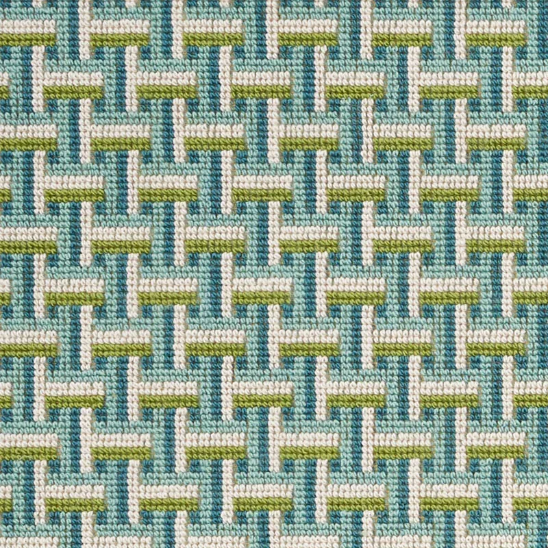 SAXON ÉPINGLÉ fabric PEACOCK color by Schumacher