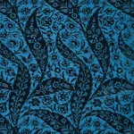 SAZ PAISLEY SILK VELVET Fabric – BLUE | Schumacher | Wallpap SAZ PAISLEY SILK VELVET fabric BLUE color by Schumacher