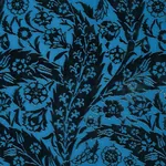 SAZ PAISLEY SILK VELVET Fabric – BLUE | Schumacher | Wallpap SAZ PAISLEY SILK VELVET fabric BLUE color by Schumacher